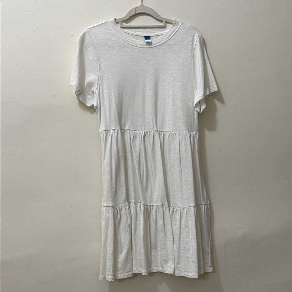 Old Navy Cream Tiered Midi Dress